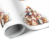 Guinee Pig Kerstboom Vrolijk Kerstfeest Cadeaupapier (Rol Hoek)