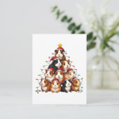 Guinee Pig Kerstboom Vrolijk Kerstfeest Feestdagenkaart (Staand voorkant)
