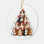 Guinee Pig Kerstboom Vrolijk Kerstfeest Keramisch Ornament (Links)