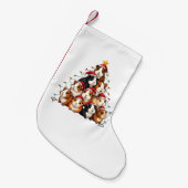 Guinee Pig Kerstboom Vrolijk Kerstfeest Kleine Kerstsok (Voorkant (Hangend))