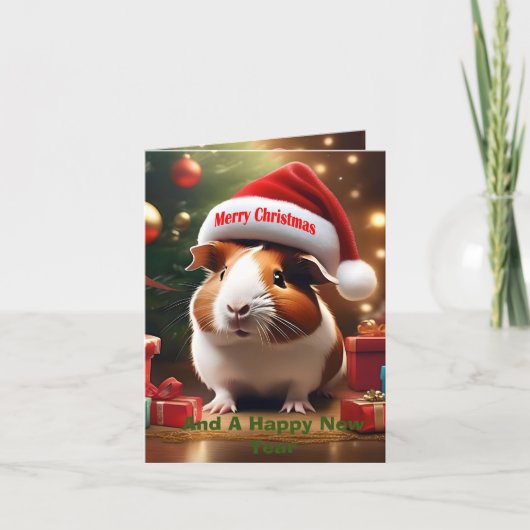 Guinee Pig Kerstgroet, Notitiekaartje (Voorkant)