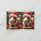 Guinee Pig Kerstgroet, Notitiekaartje (Binnen)
