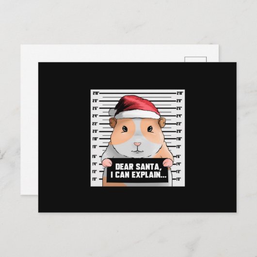 Guinee Pig-kerstmis|Beste kerstman, ik kan het uit Briefkaart (Voorkant / Achterkant)