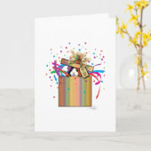 Guinee Pig Kerstwensen Kaart (Gele Bloem)