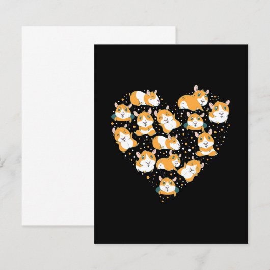 Guinee Pig Love Bedankkaart (Voorkant / Achterkant)