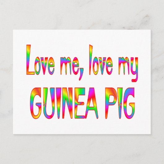 Guinee Pig Love Briefkaart (Voorkant)