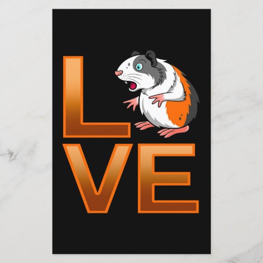 Guinee Pig Love | Cute Guinea Pig | Koolvezel (Voorkant)
