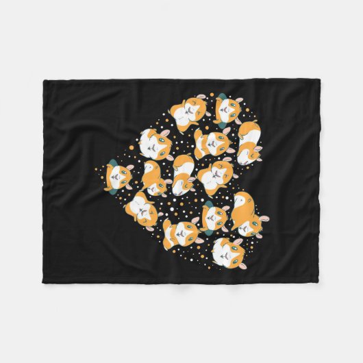 Guinee Pig Love Fleece Deken (Voorkant (Horizontaal))