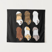 Guinee Pig | Love Guinea Pig Wheek Wheek Feed Me Wandkleed (Voorkant (horizontaal))
