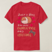 GUINEE PIG Love Guinea Pigs and Video Games (2) T-shirt (Design voorkant)