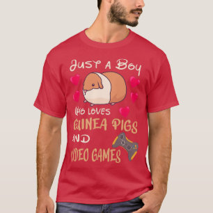 GUINEE PIG Love Guinea Pigs and Video Games (2) T-shirt