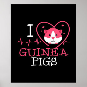 Guinee Pig Love Rodent   Heartbeat Guinee Pig Poster