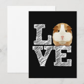 Guinee Pig Love Rodent Wheek Bedankkaart (Voorkant / Achterkant)