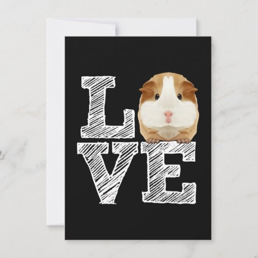 Guinee Pig Love Rodent Wheek Bedankkaart (Voorkant)