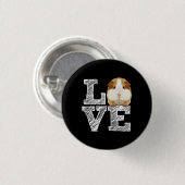 Guinee Pig Love Rodent Wheek Ronde Button 3,2 Cm (Voorkant /achterkant)