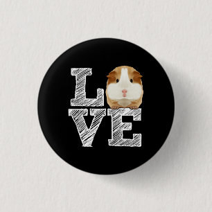 Guinee Pig Love Rodent Wheek Ronde Button 3,2 Cm