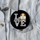 Guinee Pig Love Rodent Wheek Ronde Button 4,0 Cm (In situ)