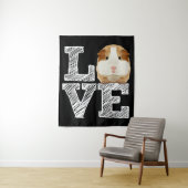 Guinee Pig Love Rodent Wheek Wandkleed (In situ)