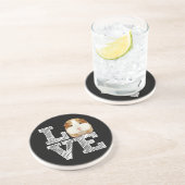 Guinee Pig Love Rodent Wheek Zandsteen Onderzetter (Zijkant)