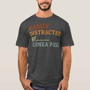Guinee Pig Lover Retro Funny, gemakkelijk verstoor T-shirt