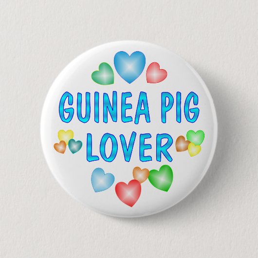 GUINEE PIG LOVER RONDE BUTTON 5,7 CM (Voorkant)