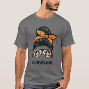 Guinee Pig Mam Messy Bun Hair Glasses, Guinee Pig T-shirt