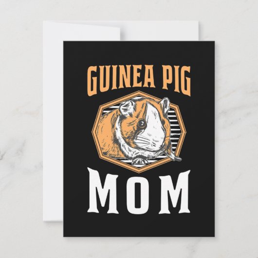 Guinee Pig mama Bedankkaart (Voorkant)