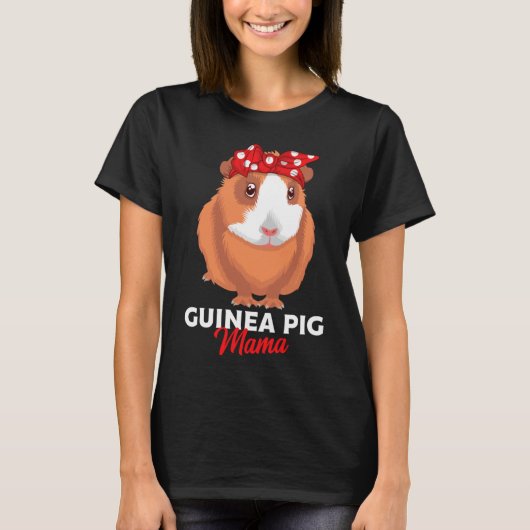 Guinee Pig Mama Guinee Varkens Funny Girls T-shirt (Voorkant)