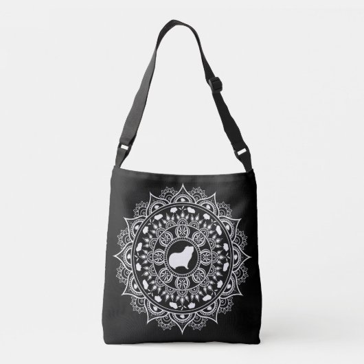 Guinee-Pig Mandala Art Crossbody Tas (Achterkant)