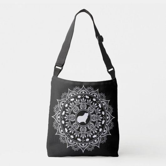 Guinee-Pig Mandala Art Crossbody Tas (Voorkant)