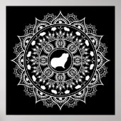 Guinee-Pig Mandala Art Poster (Voorkant)