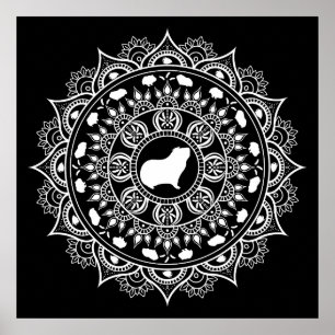 Guinee-Pig Mandala Art Poster