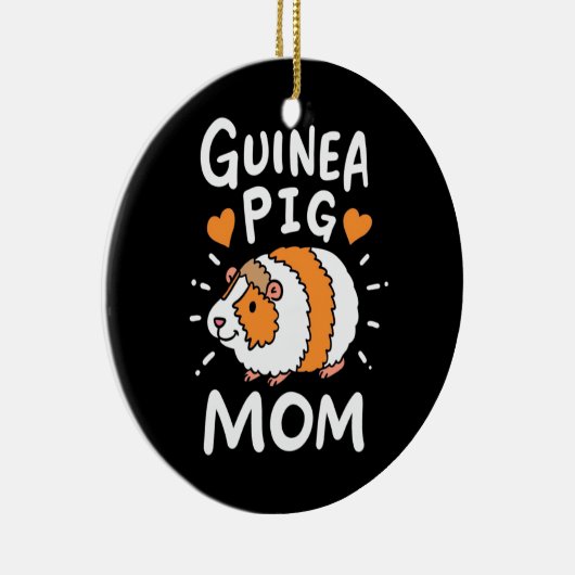 Guinee Pig Moeder Keramisch Ornament (Rechts)