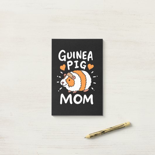 Guinee Pig Moeder Post-it® Notes (Op bureau)