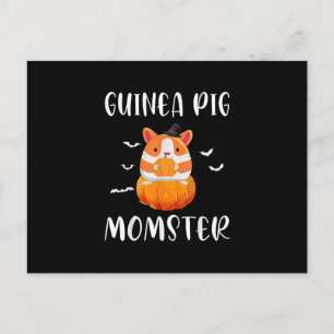 Guinee Pig Momster Pumpkin Monster Funny Halloween Briefkaart