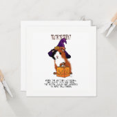 Guinee Pig 'n Pumpkin Halloween Kaart (Voorkant / Achterkant in situ)