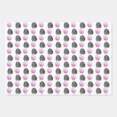 Guinee Pig Paarse Ballonnen Custom Naam Verjaardag Inpakpapier Vel (Voorkant 3)