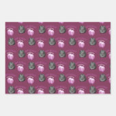 Guinee Pig Paarse Ballonnen Custom Naam Verjaardag Inpakpapier Vel (Voorkant 2)