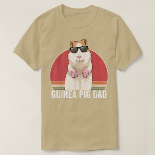 Guinee Pig Pap Eigenaar Guinee Pig Apparel Retro v T-shirt (Design voorkant)