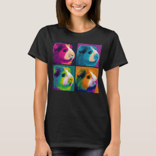 Guinee Pig Pop Illustratie Kleurrijke Dierlijke Vr T-shirt