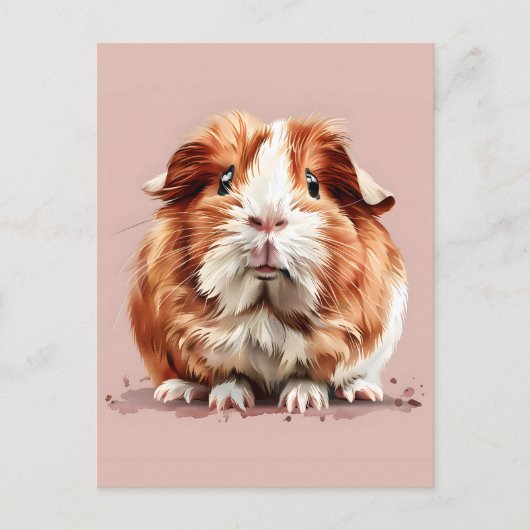 Guinee Pig Portrait Briefkaart (Voorkant)