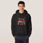 Guinee Pig Riding Rode Vrachtwagen Kerstboom Geloo Hoodie (Voorkant volledig)