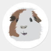 Guinee Pig Ronde Sticker (Voorkant)