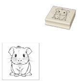 Guinee Pig Rubberstempel (Gestempeld)