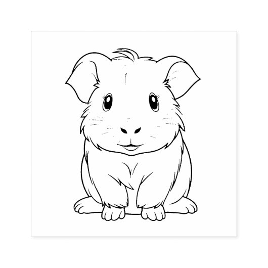 Guinee Pig Rubberstempel (Afrduk)