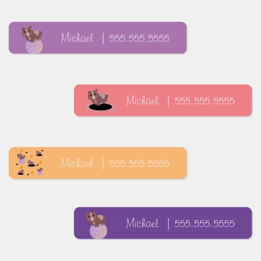 Guinee Pig School Class Lunch Naam Nummer Labels (Groep)