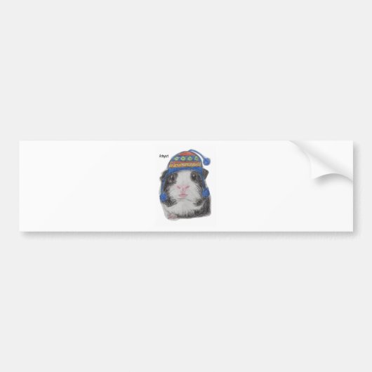 GUINEE PIG SHERPA-PET BUMPERSTICKER (Voorkant)