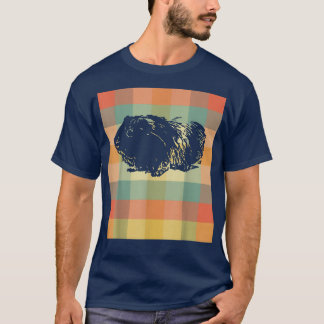 Guinee Pig Silhouette Retro Klassiek T-shirt