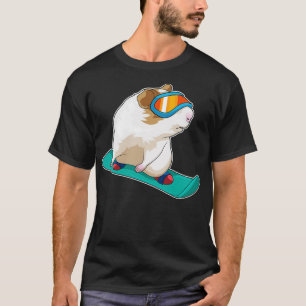 Guinee Pig Snowboarder Snowboard T-shirt
