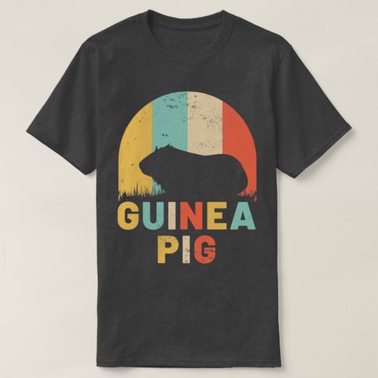 Guinee Pig Sunset Retro Style Pet Rodent 1 T-shirt (Design voorkant)